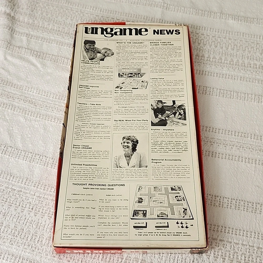VINTAGE THE UNGAME 1975 Special Christian Version Family Board Game HOMESCHOOL